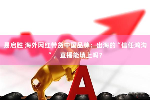 易启胜 海外网红带货中国品牌：出海的“信任鸿沟”，直播能填上吗？